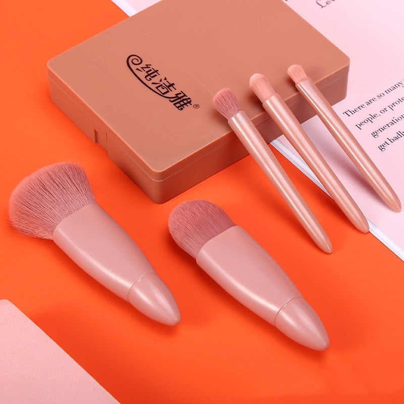 5Pcs Makeup Brushes Tool Set Cosmetic Powder Eye Shadow Foundation Blush Blending Make up Brush